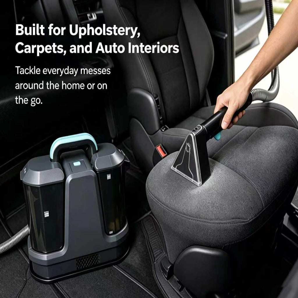 Portable Fabric Cleaner with High-Pressure Steam & Strong Suction, Deep Cleaning for Sofa, Carpet, Upholstery & Pet Stains